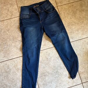 Boohoo Dark Blue Skinny Jeans